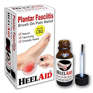 HeelAid Plantar Fasciitis Pain Relief CBD (Hemp) Enriched Brush-On Heel Treatment – Doctor Developed – Clinically Tested – Natural Ingredients Penetrate Deep to Calm Fascia Inflammation.