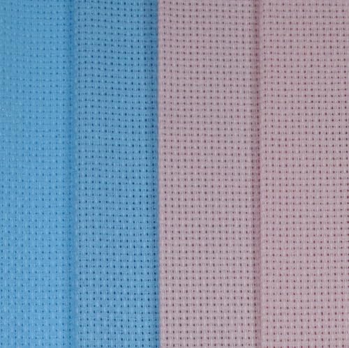Image of KCS 4 /6 pc of 12 inch x 18 inch 30cmx45cm 16CT Counted Cotton Aida Cloth Cross Stitch Fabric (Light Blue+Pink, 4 pc)
