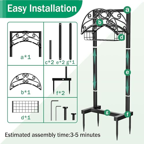 14% Off Heavy Duty Garden Hose Holder with Storage Basket - Image 6