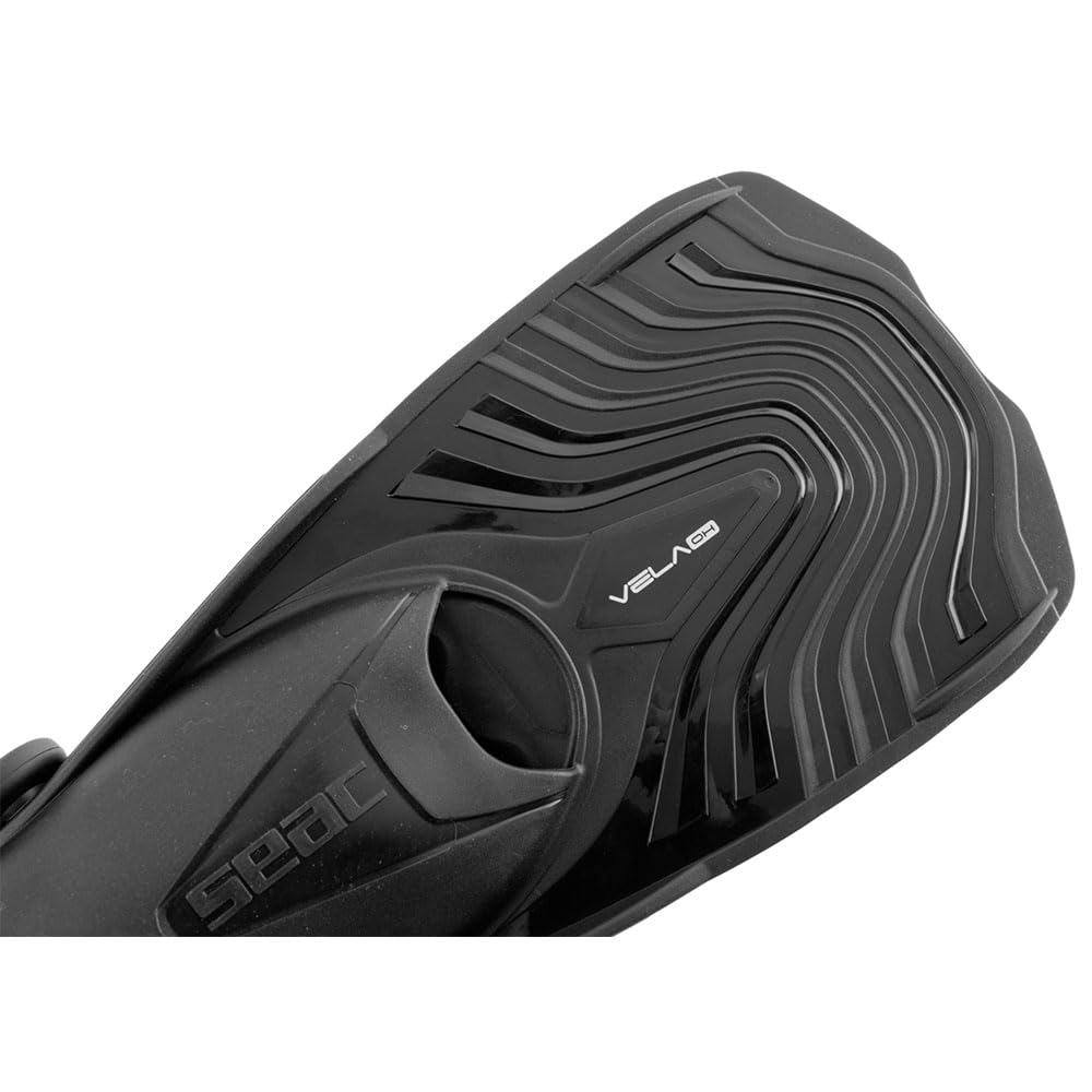 SEAC Vela OH Pinne Corte da Snorkeling e Nuoto in Piscina con Cinghiolo Regolabile Unisex Adulto
