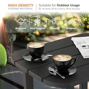 Vinglioutdoorsidetablewith2layerstorageplasticwaterproofanduvresistanthdpeadirondackcoffeeendtablesallweatherforpatiobackyardpoolindooruseblack Urban Country Home Decor Vingli outdoor side table with 2 layer storage plastic waterproof and uv resistant hdpe adirondack coffee end tables all weather for patio backyard pool indoor use black urban country home decor