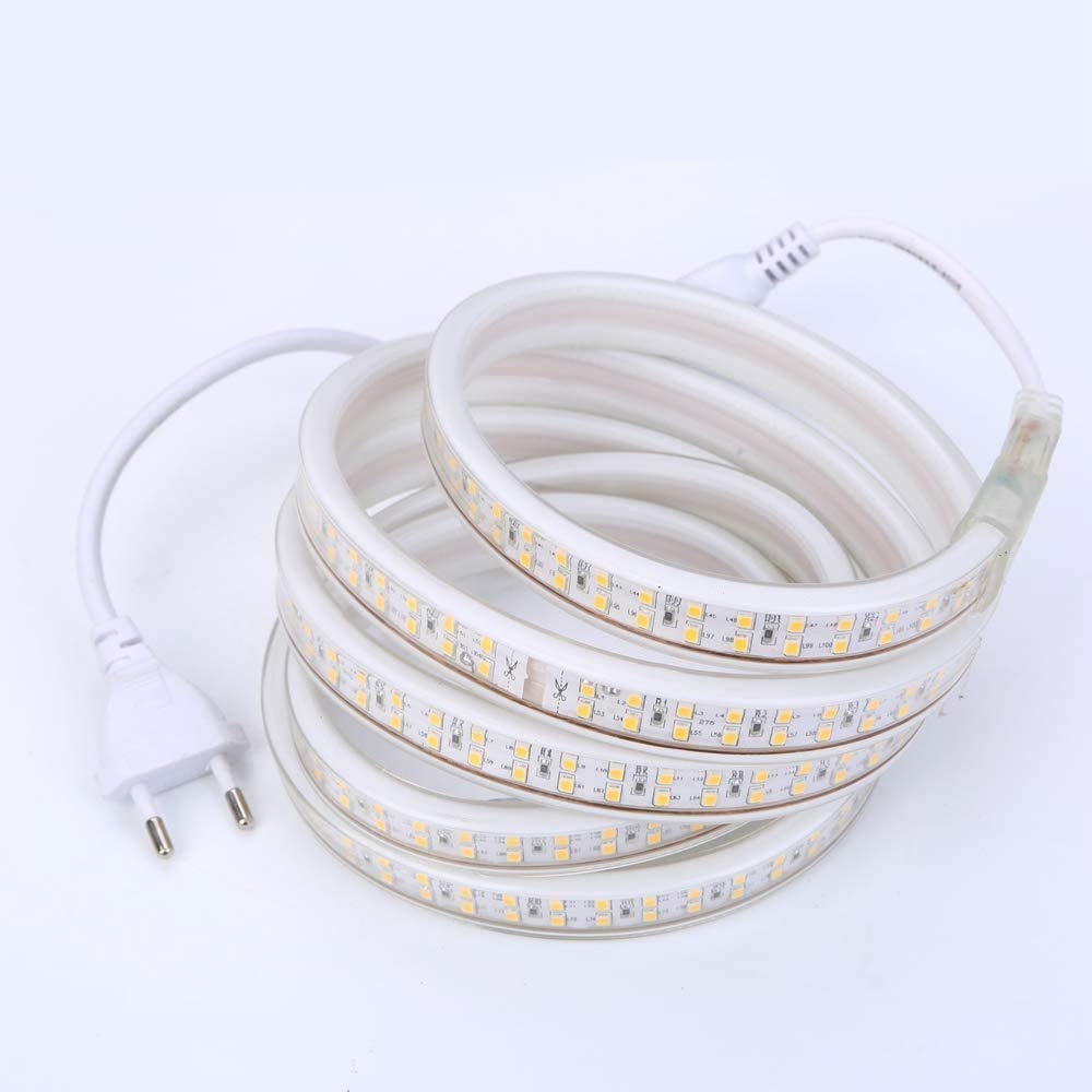 Taśma LED, 220 V AC 2835, 180 diod LED/m IP68, listwa świetlna LED (zimna biel), 12 m