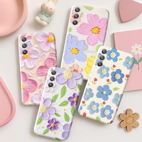 Image of COLORflow Back Cover Compatible with Samsung Galaxy A34 5G | Whisper of Petals Customized Back Cover Compatible with Samsung Galaxy A34 5G