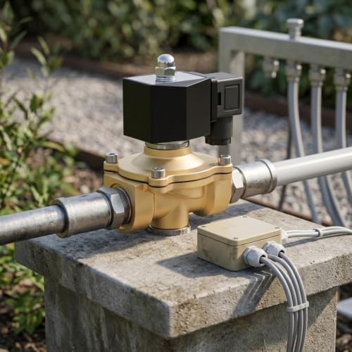 Électrovanne haut de gamme DN15 en laiton renforcé pour commande d'eau extérieure - 3