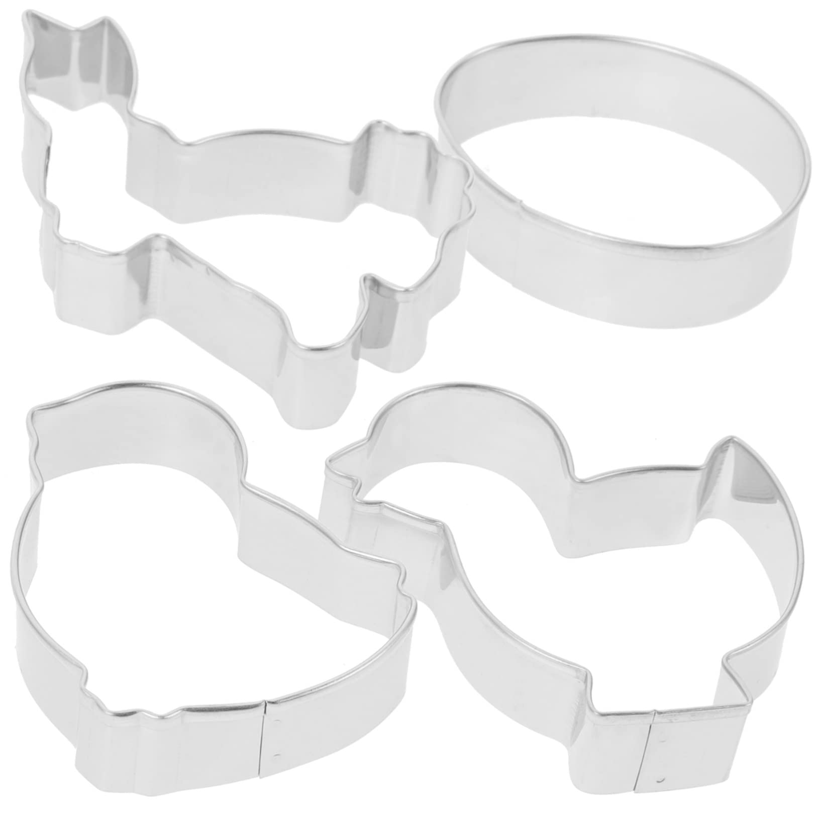 Ciieeo Lot De 5 Moules À Biscuits En Acier Inoxydable Emporte-pièces Pour Pâtisserie Réutilisables Pour Garçons Et Filles Adultes 8 Pièces X 5