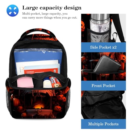 Sac à dos zombie d'Halloween et trousse multicolore pour élèves - 3