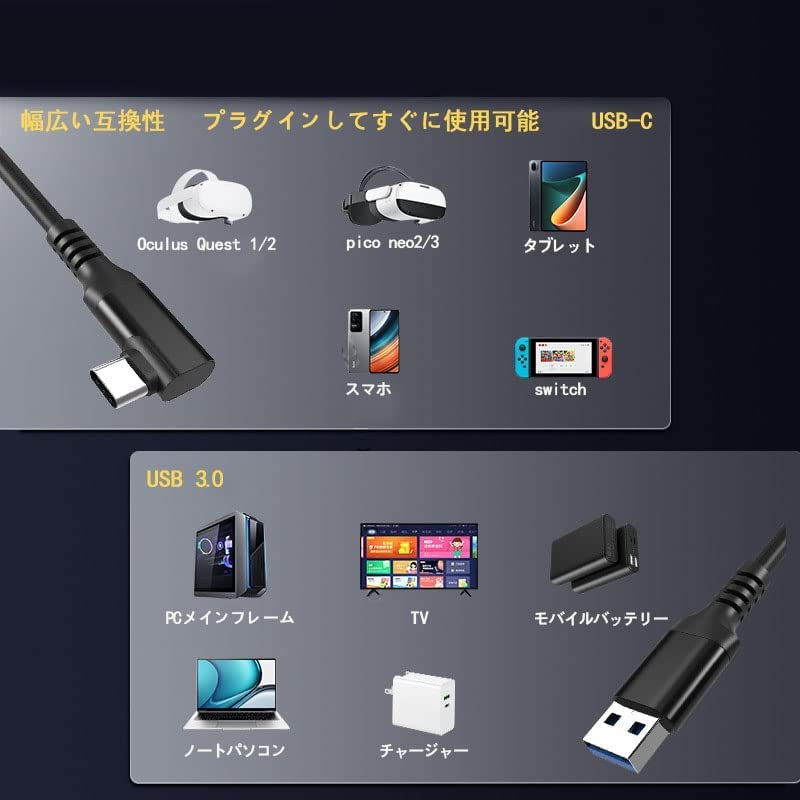 Amazon.co.jp: 【3メートル】USB Type C ケーブル USB-C & USB-Aタイプ