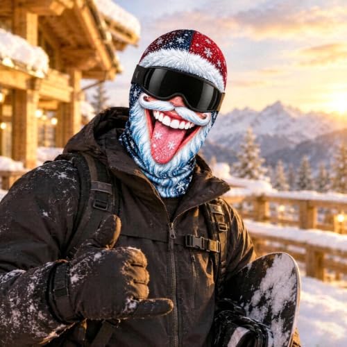 Christmas Masks for Adults Realistic 3D Printed Balaclava Ski Mask for Men - image 5