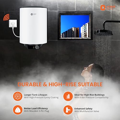 Image of Orient Enamour classic Smart|10L storage water heater|HPE technology - High pressure epoxy coated tank |Iot enabled with smart plug|5 star energy saving rating |8 bar pressure compatibility|suitable for high-rise buildings|5 years tank warranty