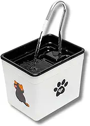 Bebedouro para Gatos 1,8L Automático – Fonte Silenciosa Bivolt, Estimula Hidratação, Evita Problemas Renais, Ideal para Pets (Branco)