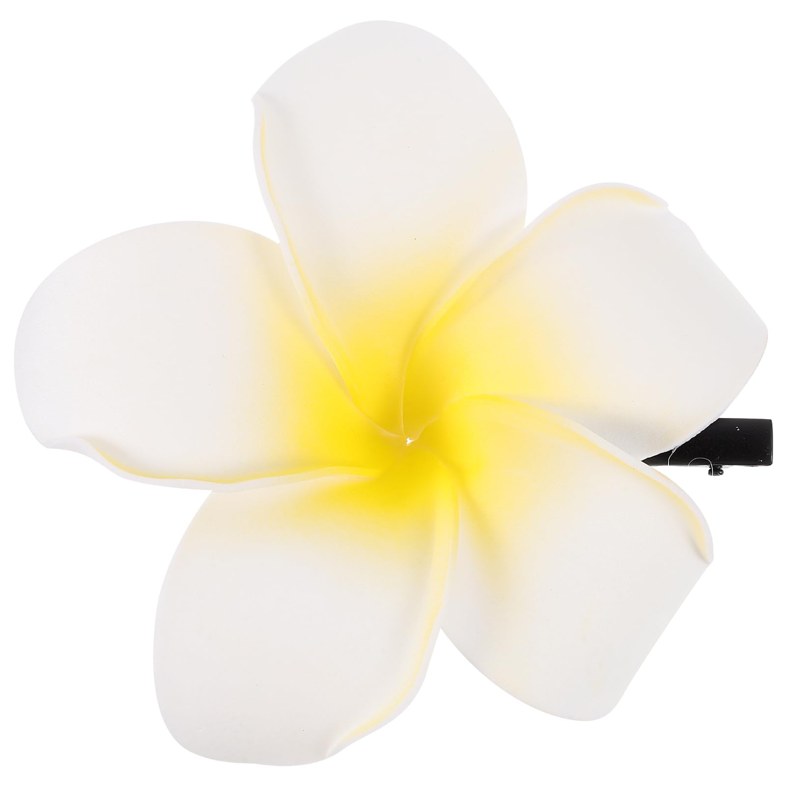 Lurrose Women S Plumeria Hair Clip 3.93 Inch Tropical Flower Hairpin Durable Pe Material Mini Claw Clip for Beach Party Everyday Styling