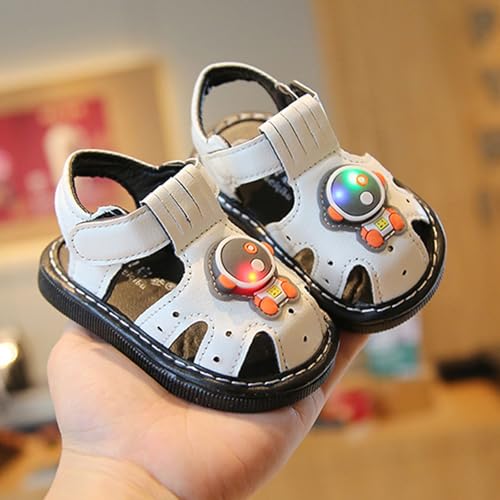 Baby First Walking Shoes Baby 2024 Astronaut Sandals Walking Shoes Soft Sole Non Slip and Baby (White, 6.5 Toddler)3