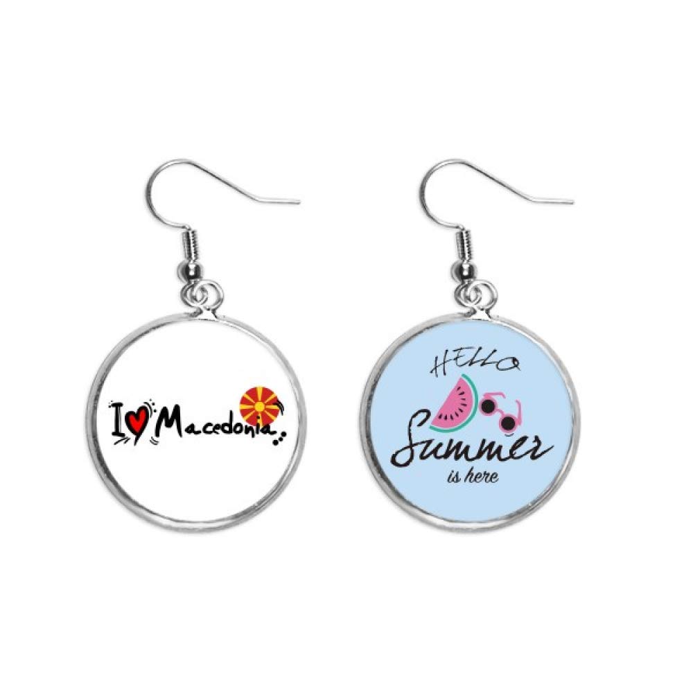 Pendientes de sandía de regalo original con diseño de corazón de macedonia 5