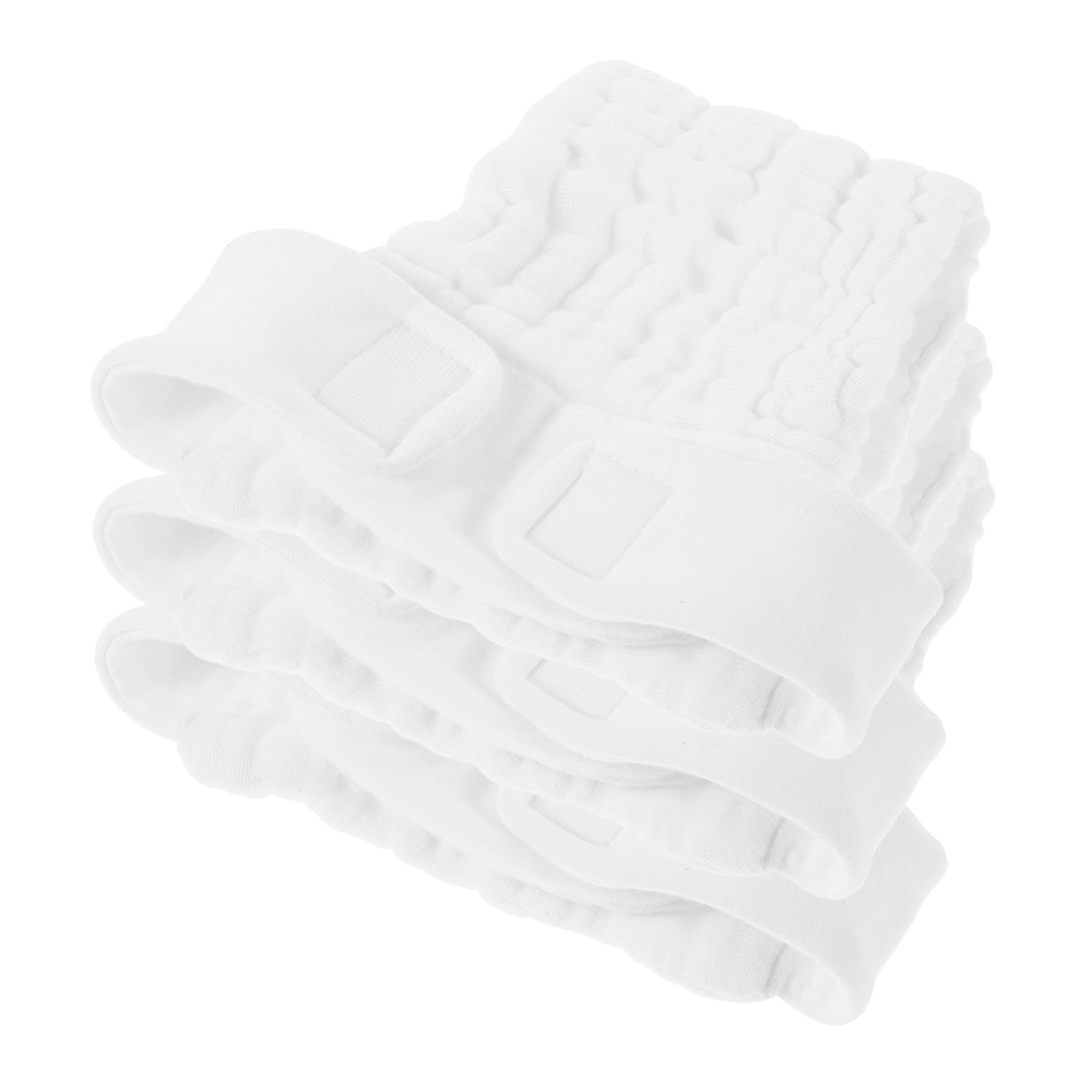 LIFKOME 3 Stück-pack Bio Babywindeln aus Weißer Baumwolle Wiederverwendbare und Waschbare Windelhosen für Neugeborene Verstellbare Größe für Indoor und Reise