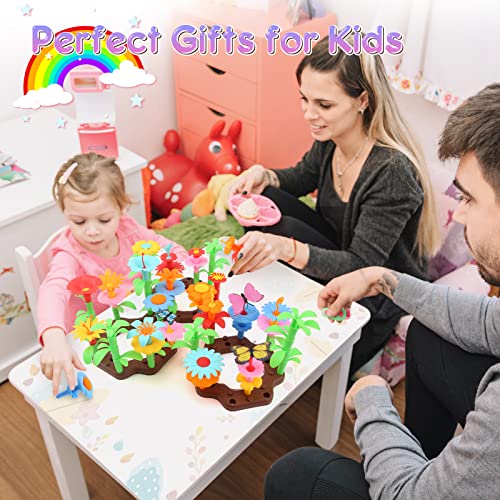 Roatee 76Pcs Toddler Toys, Garden Building Toy Kits For 3 4 5 6 7 Years Old Kids, Preschool Educational Activity Toy, Indoor And Outdoor Stacking Game Gifts For Children's Birthday And Christmas #TOP5