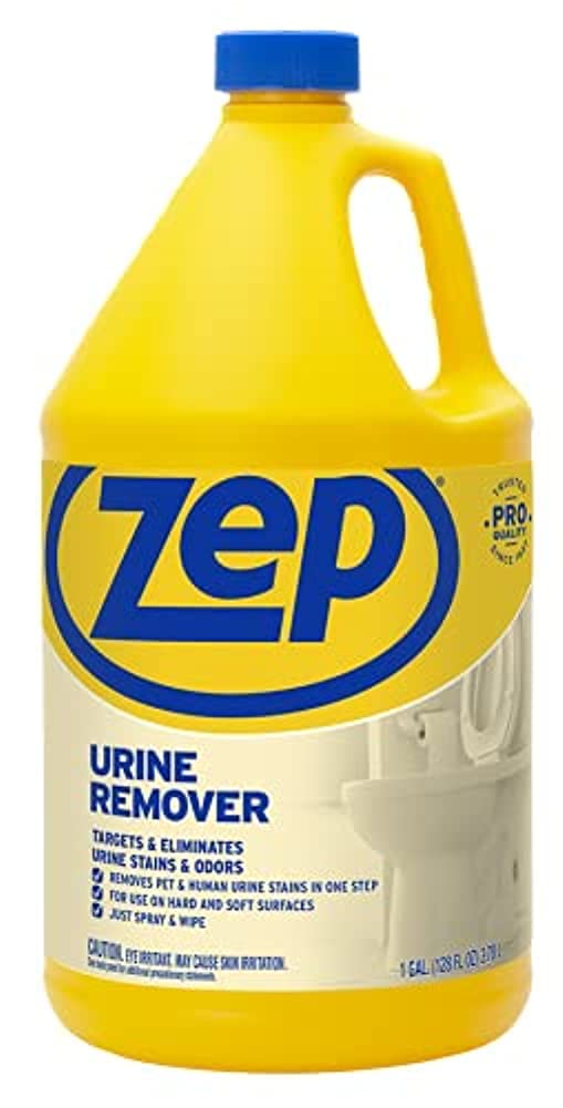 Zep El removedor de orina de 128 onzas (caja de 4) se dirige y elimina los olores y manchas de orina