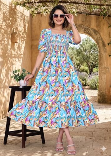 Image of Women A-line Multicolor Dress Group 10