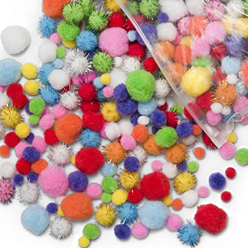 30 Stück Bunte Pompons – 6,1 Cm Groß, Aus Polyester | Für Bastelprojekte & Deko