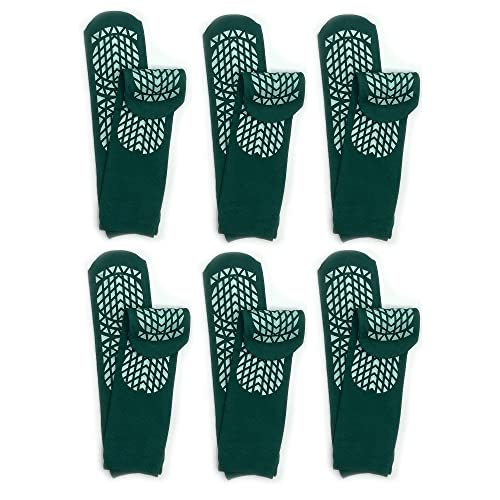 Secure Step Double-Sided Non Slip Comfort Safety Sock - Green - XXLarge (6 Pair) - Mens Size: 10-12 / Womens Size: 11-12