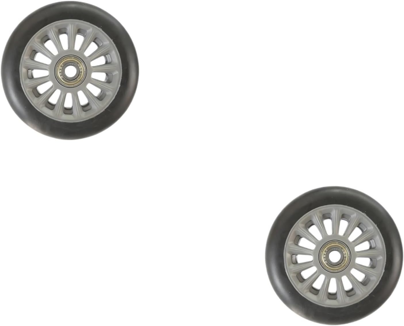 Inline Skate Wheels 2-Pack 100mm (4 Inch) Inline Skate Wheels with ABEC-7 Bearings, PP+PU Replacement Wheels for Scooters, Strollers, Roller Skates(Yellow)