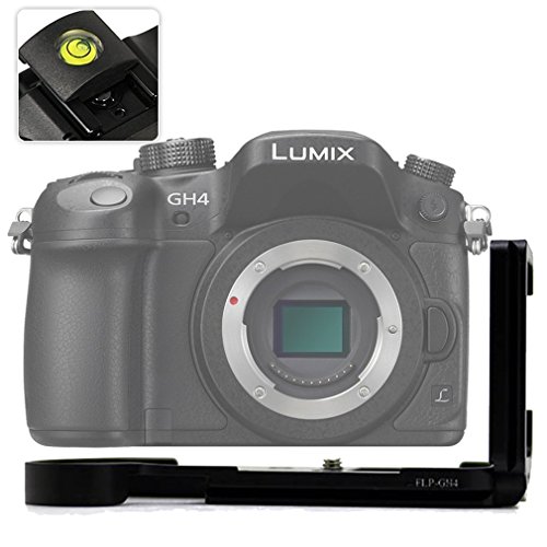 No1accessory LLX-GH4-01 ブラック　金属製　L型クイックリリースプレートブラケット　ハンドグリップ Panasonic Lumix DMC-GH4 用　Arca-Swiss標準に対応+ レベル