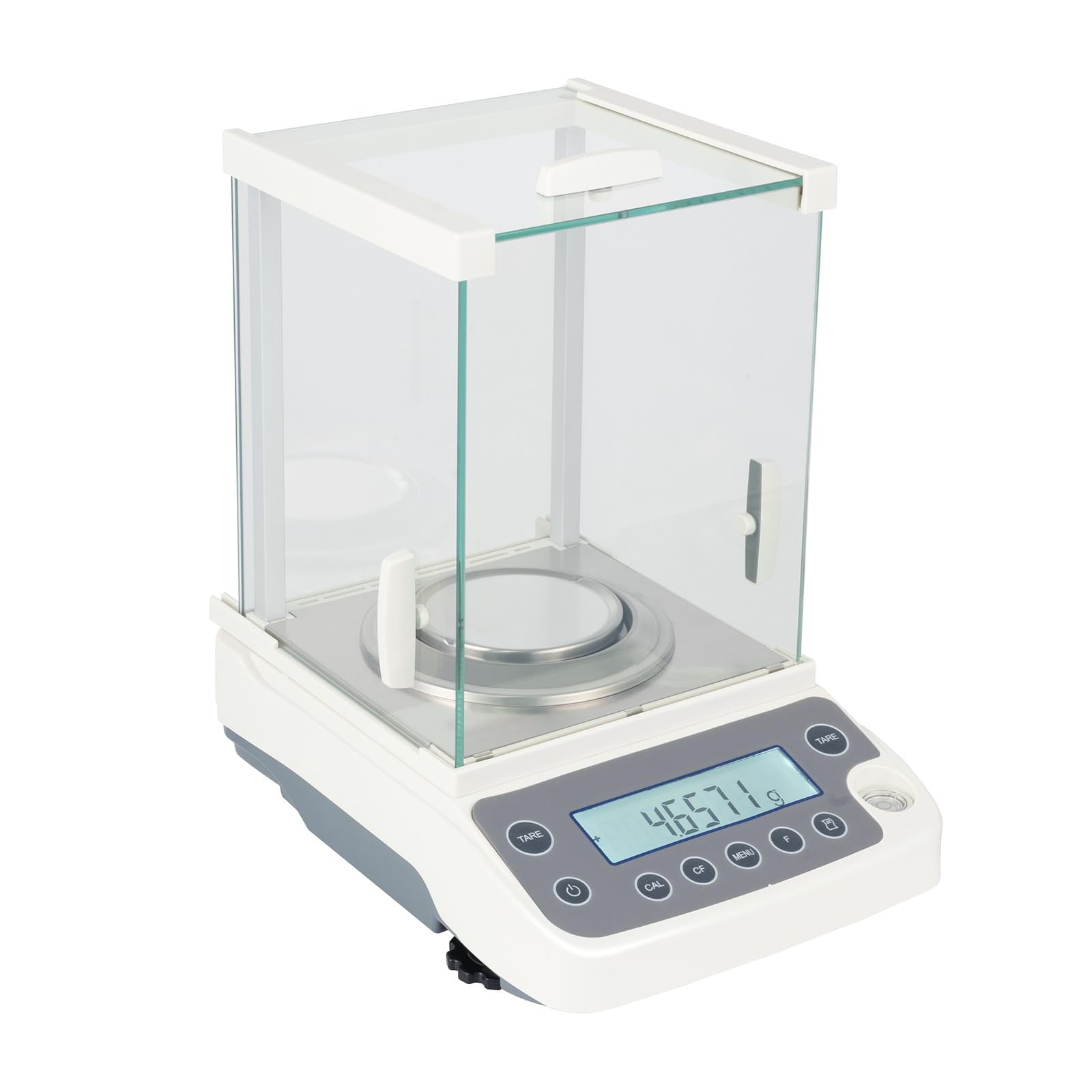 Analytische Laborwaage, Digitale Laborwaage mit Windschutz, LCD-Anzeige, 0,0001 g hochpräzise elektronische Waage mit 120 g Kapazität