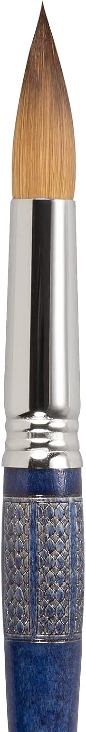 Escoda Optimo Series 1210 Artist Watercolor & Acrylic Short Handle Paint Brush, Pure Kolinsky, Round, Size 18