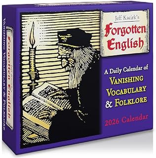 Forgotten English 2026 Tageskalender – verschwindender Wortschatz und Folklore