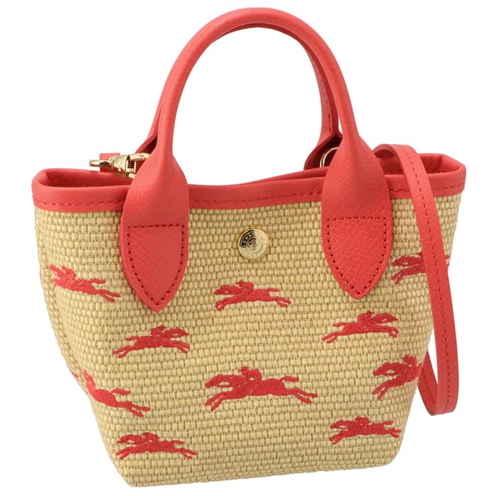 美品 ロンシャン 2way ル パニエ プリアージュ ストロー エフェクト XS LONGCHAMP（ロンシャン） 【並行輸入品】 LONGCHAMP 2WAYバッグ かご