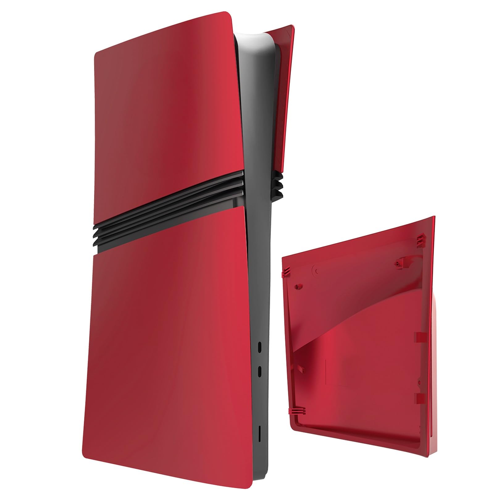 Carátula para PS5 Pro, Carátulas de Repuesto para Carcasa Antipolvo - Rojo (Edición en Disco)