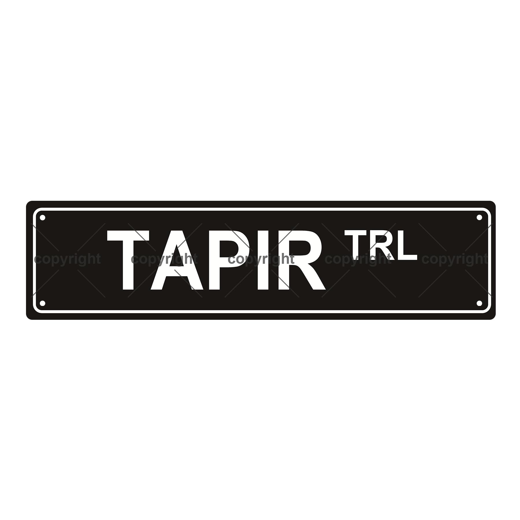 Tapir TRL Animal Metal Tin Street Sign Bar Cafe Garage Cave Home Room Wall Bathroom Farmhouse Garden Porch Patio Decor,4x16 Inch
