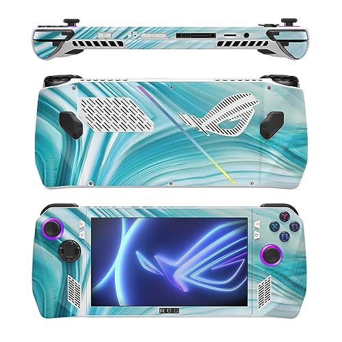Image of MightySkins Skin Compatible with Asus ROG Ally - Aquamarine Quartz | Protective, Durable, and Unique Vinyl Decal wrap Cover | Easy to Apply