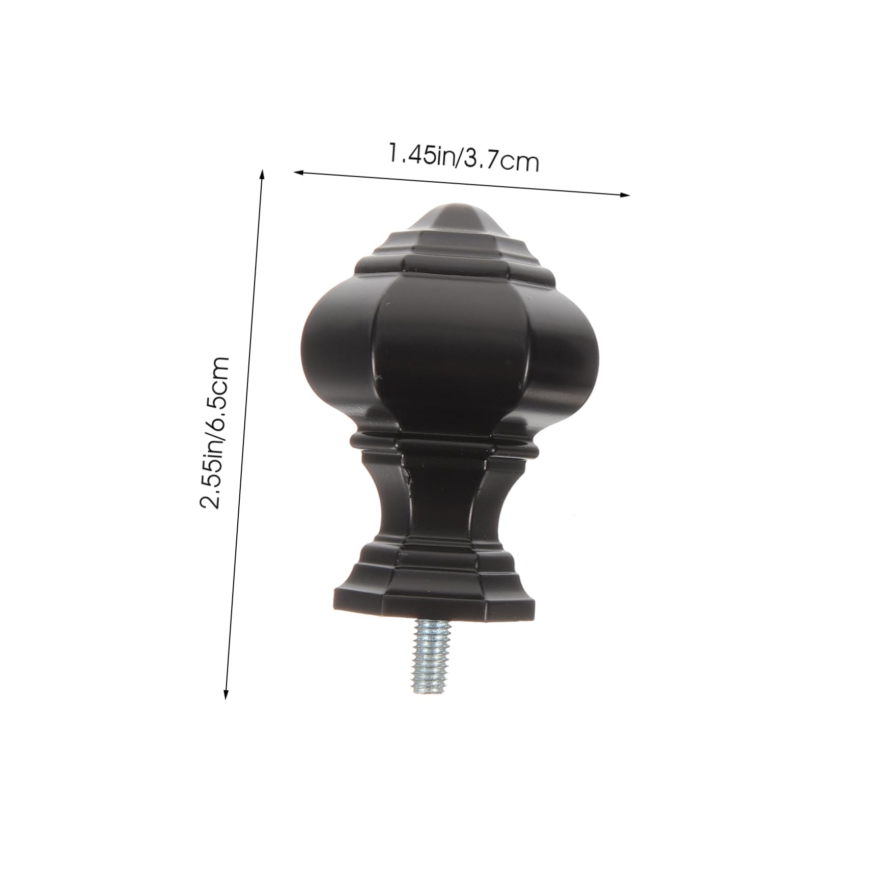 ABOOFAN Curtain Rod Finials Ends Only Matte Black Roman Home Decor Accessories