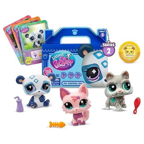 Littlest Pet Shop - Pet Surprise Three Pack - Series 2 - LPS Gen 7, Authentic Mystery Figures, Surprise Collectible Kidult Toy, Girls, Boys, Kids, Tweens Ages 4+ Cover