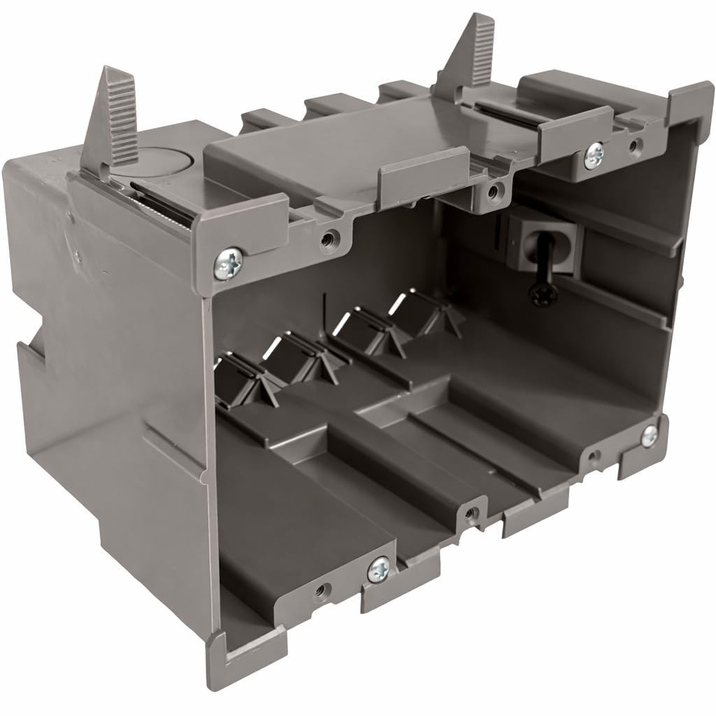 SmarToggle Single Gang Retrofit Wall Box – Old Work Electrical Box for Stud or No-Stud Mount | 1-1/2" Toggle Depth | Smart Device, Outlet, or Switch PC Wall Box | Rated 50 lbs Load — Amazon image 7