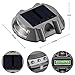 SUNWIND Solar Deck Lighting Outdoor - 4 Pack Waterproof Aluminum Dock Solar Powered Lights Outdoor LED Pathway Road Marker for Garden Path Stair Fence Driveway Road Dock Lighting (White)
