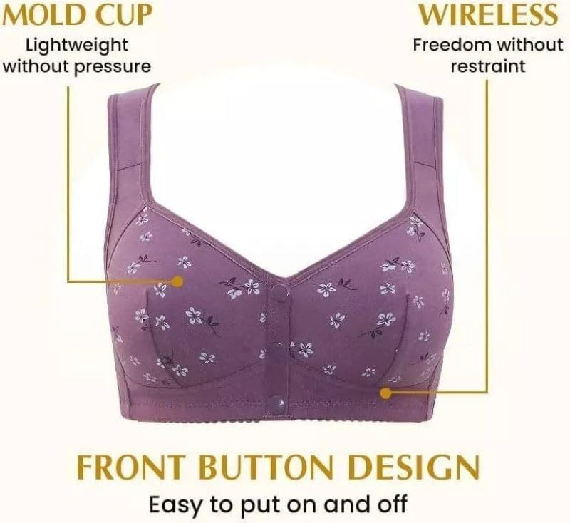 Daisy Bras for Women 2025 2Pack New Breathable Bra No Underwire Front Button Bra4