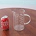 77L Glass Measuring Cup, [Insulated handle, V-Shaped Spout], High Borosilicate Glass Measuring Cup for Kitchen or Restaurant, Easy To Read, 1000 ML (1 Liter, 4 Cup)