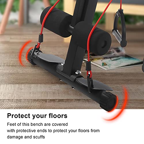 Zerone Verstelbare halterbank, multifunctionele opvouwbare halter buikzittende fitnessbank, meerdere niveaus, in hoogte verstelbare lichaamswork-out, gewichtsbank, 50 x 30 x 38 cm - Image 7
