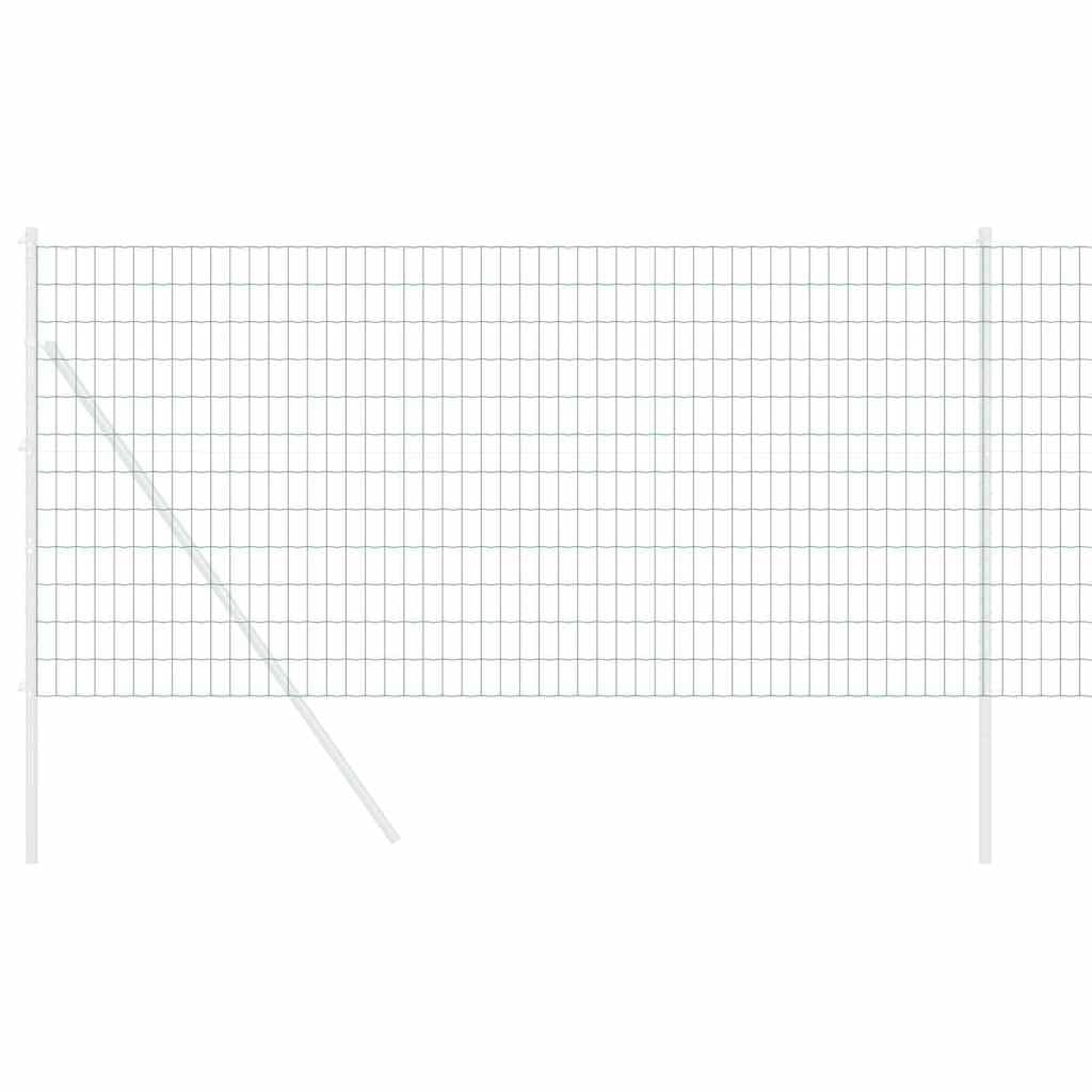 Ogrodzenie euro, zielone, 1 x 10 m, żelazo powlekane PCW, stabilne ogrodzenie ogrodowe do użytku na zewnątrz, bariera dla zwierząt, łatwy montaż bez kopania