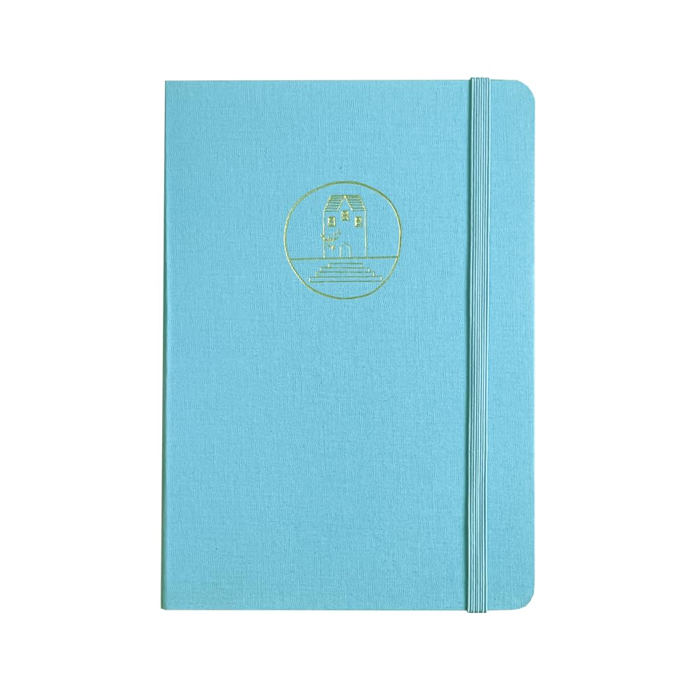 Cuaderno diario de cuadrícula de puntos A5 Jourmore 160 páginas papel grueso azul