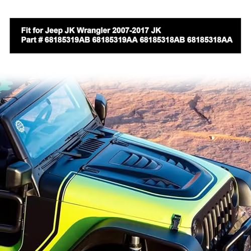 ETL INDUSTRIES Hood Vent Cover Exterior Accessories for 2007-2018 Jeep Wrangler JK JKU by ETL INDUSTRIES - Image 5