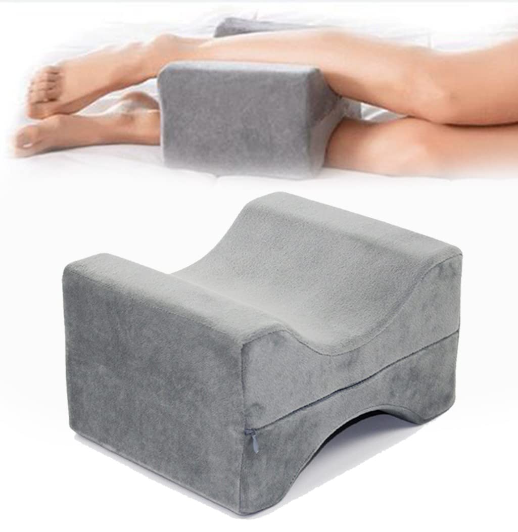 Almohada ortopédica para las rodillas, almohada ortopédica para las piernas para personas que duermen de lado, almohadas posicionadoras de piernas, cojín para las piernas de la cama de embarazo para