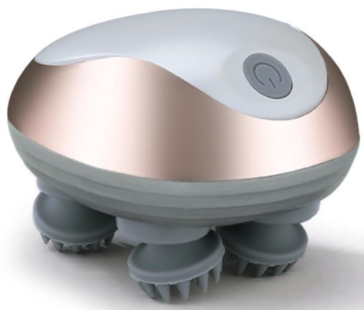 STAR WORK 3 In 1 Electric Scalp Massager | Portable Head Massager Handheld Electrical Head Scratcher for Body Massage, Hair Growth, and Stress Relax Scalp Massagers (WHITE GOLD)