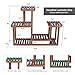 COOGOU Pine Wood Plant Stand Indoor Outdoor Multi Layer Flower Shelf Rack Higher and Lower Plant Holder in Garden Balcony Patio Living Room (4 Tiers )