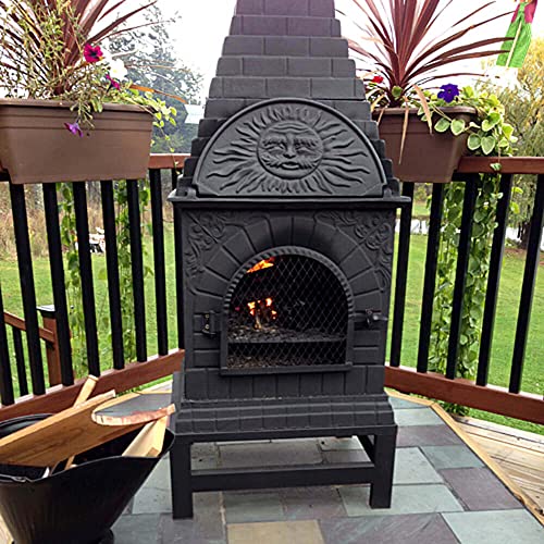 The Blue Rooster ALCICH039CH Casita Grill Chiminea Outdoor Fireplace Wood Burning Firepit And Pizza Oven thumb #4