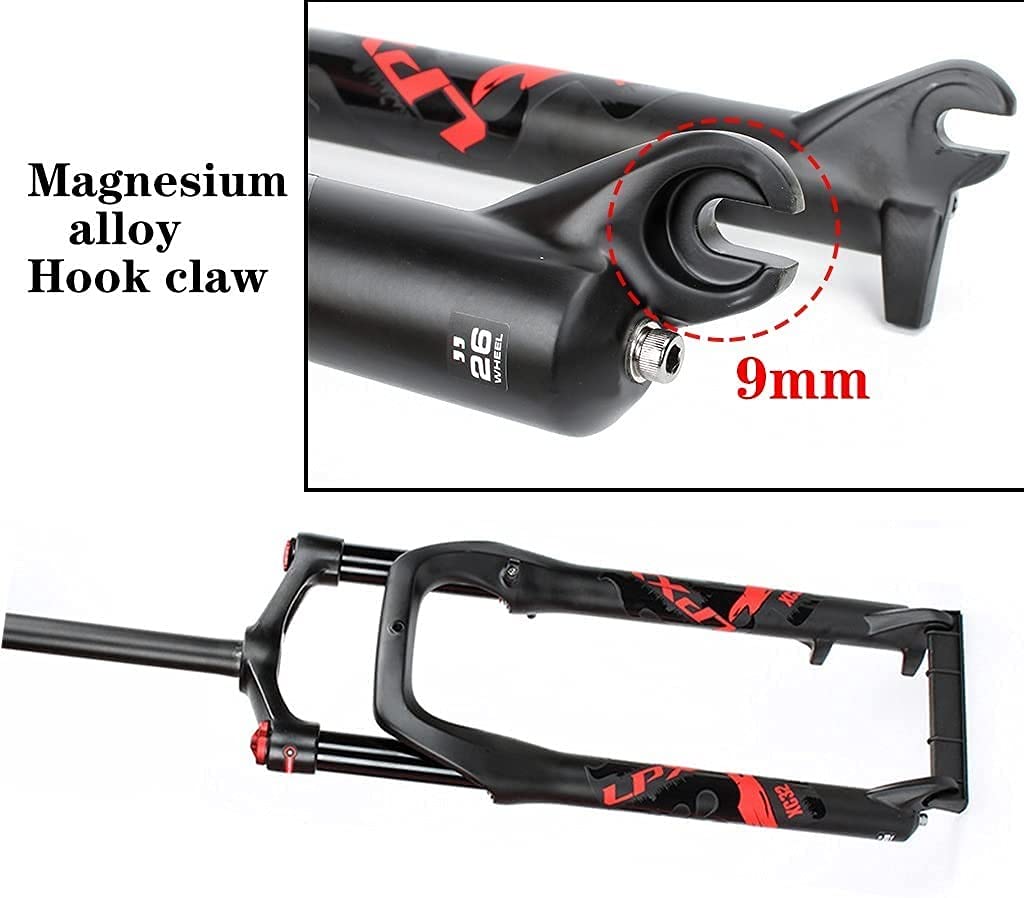 Widelec do rowerów górskich 20 cali 26 Snow Beach XC, gruby widelec, ultralekki stop aluminium, zawieszenie pneumatyczne, 20" x 4" MTB B, 26