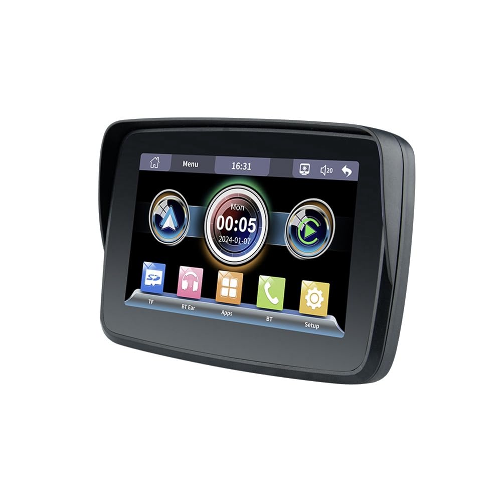 LIVASH Display Impermeabile 5 Pollici Motocicletta GPS Navigazione Wireless Android Carplay Auto