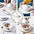 DOITOOL Ceramic Soup Bowl with Lid Sauce and Spoon Tremella Oats Bowl Dessert Noodle Porridge Serving Bowl Soup Tureen Steaming Egg Cup for Home Kitchen Restaurant