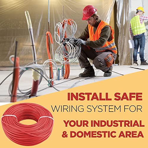 Image of KLICK Copper Wire with Triple Layer PVC Coating, Single Core Flexible Electric Cable for Domestic & Industrial Connections (1.0 mm, 90m Long, Red, 5 Pcs),KLKW05 5
